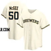 Easton McGee Youth Milwaukee Brewers Cream Replica Home Jersey