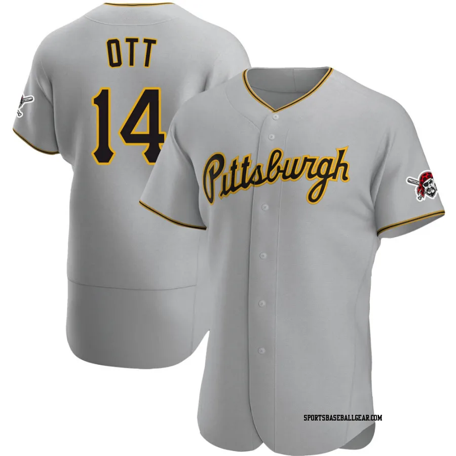 Ed Ott Men's Pittsburgh Pirates Gray Authentic Road Jersey