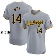 Ed Ott Men's Pittsburgh Pirates Gray Elite Road Jersey