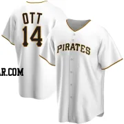Ed Ott Men's Pittsburgh Pirates White Replica Home Jersey