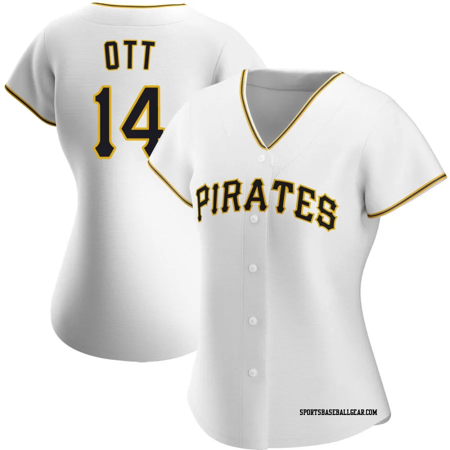 Ed Ott Women's Pittsburgh Pirates White Authentic Home Jersey