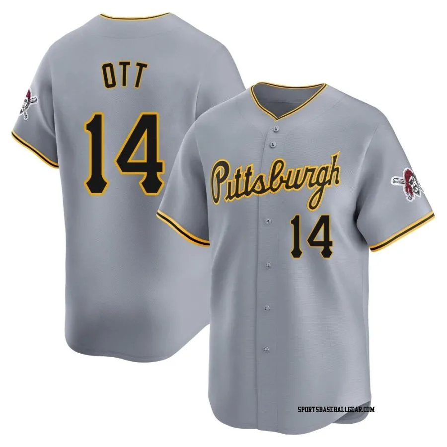 Ed Ott Youth Pittsburgh Pirates Gray Limited Away Jersey