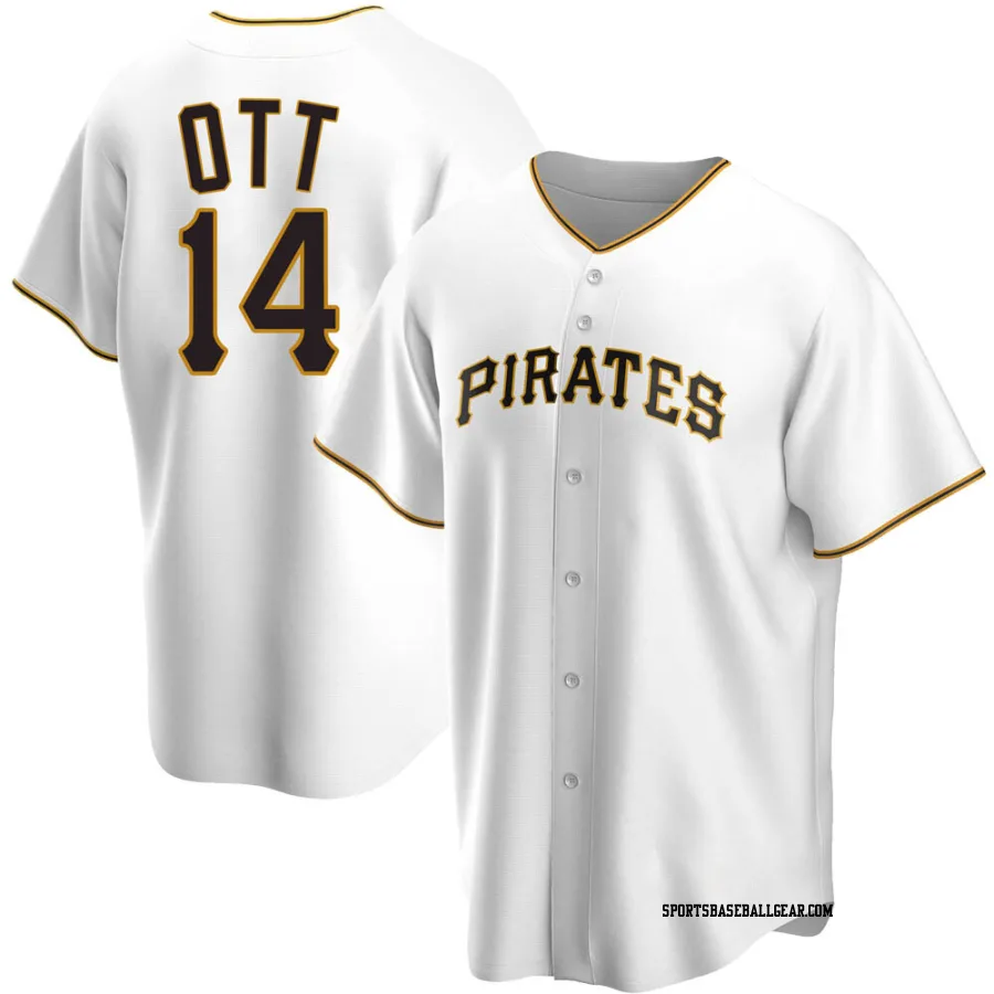 Ed Ott Youth Pittsburgh Pirates White Replica Home Jersey