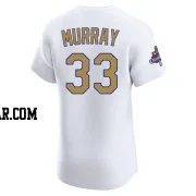 Eddie Murray Men's Los Angeles Dodgers Gold Elite White 2025 Collection Jersey