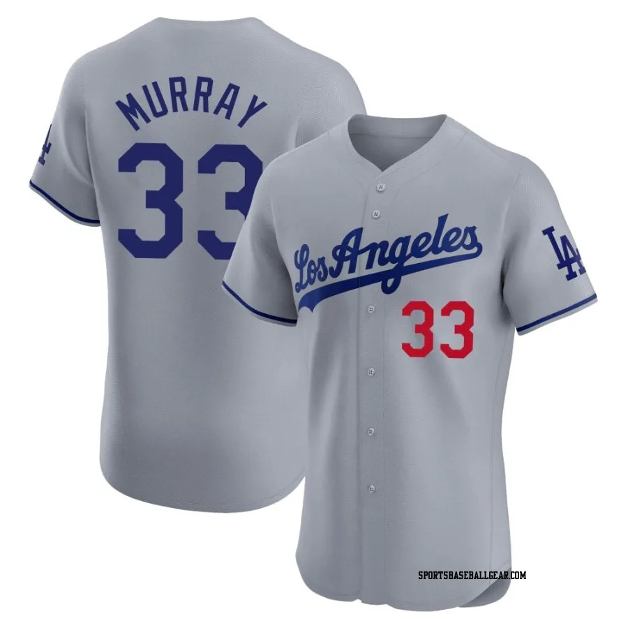 Eddie Murray Men's Los Angeles Dodgers Gray Elite Road Jersey