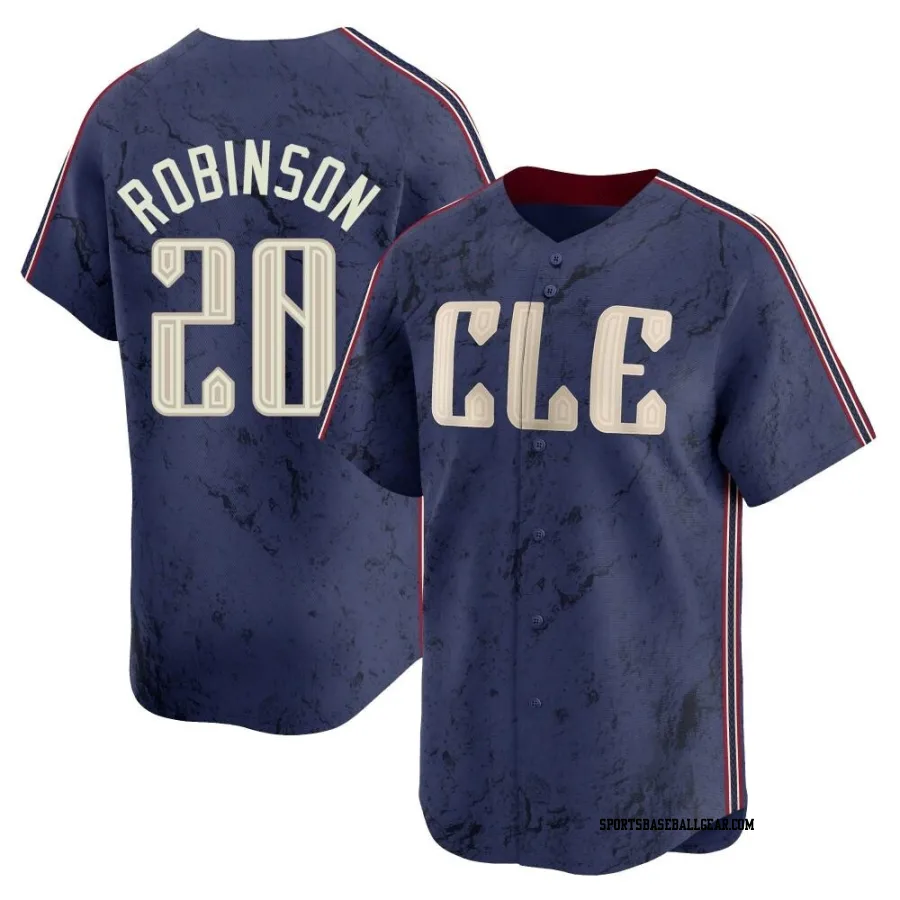 Eddie Robinson Men's Cleveland Guardians Navy Limited 2024 City Connect Jersey