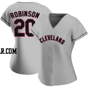 Eddie Robinson Women's Cleveland Guardians Gray Authentic Road Jersey