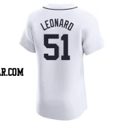 Eddys Leonard Men's Detroit Tigers White Elite Home Jersey