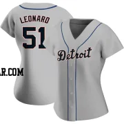 Eddys Leonard Women's Detroit Tigers Gray Authentic Road Jersey