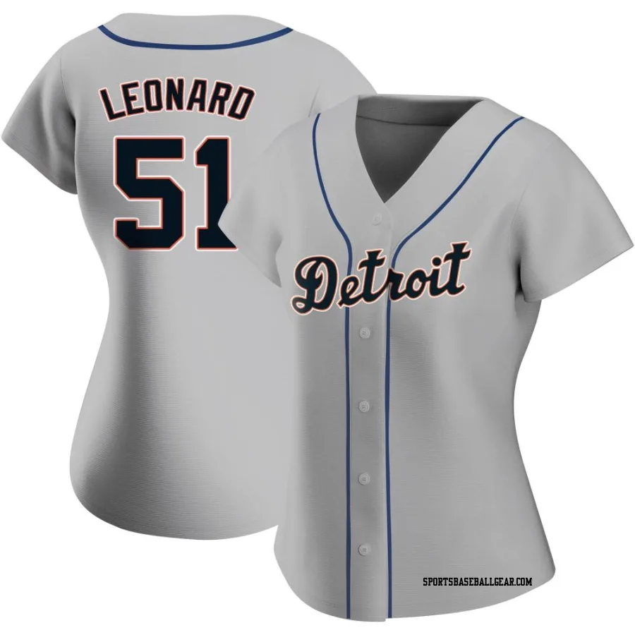 Eddys Leonard Women's Detroit Tigers Gray Authentic Road Jersey
