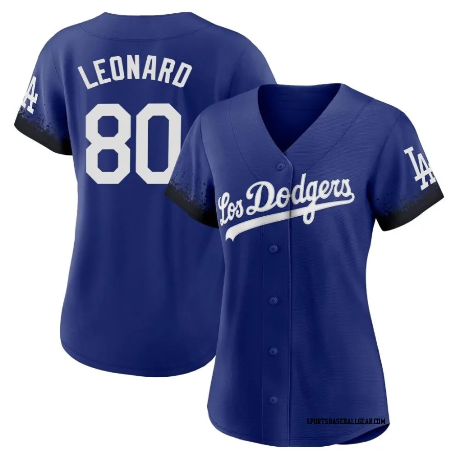 Eddys Leonard Women's Los Angeles Dodgers Royal Replica 2021 City Connect Jersey