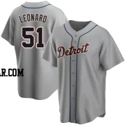Eddys Leonard Youth Detroit Tigers Gray Replica Road Jersey