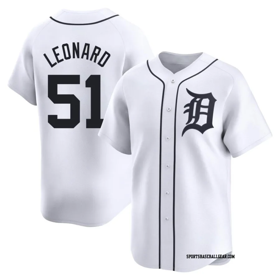 Eddys Leonard Youth Detroit Tigers White Limited Home Jersey