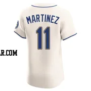 Edgar Martinez Men's Seattle Mariners Cream Elite Alternate Jersey