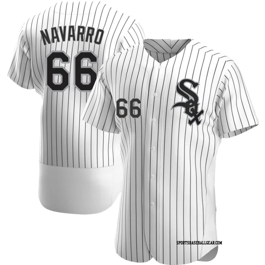 Edgar Navarro Men's Chicago White Sox White Authentic Home Jersey