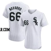 Edgar Navarro Men's Chicago White Sox White Elite Home Jersey