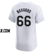 Edgar Navarro Men's Chicago White Sox White Elite Home Jersey