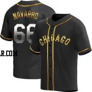 Edgar Navarro Youth Chicago White Sox Black Golden Replica Alternate Jersey