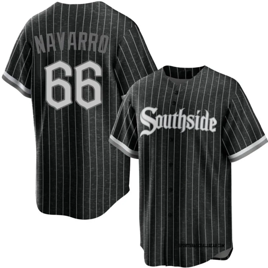 Edgar Navarro Youth Chicago White Sox Black Replica 2021 City Connect Jersey