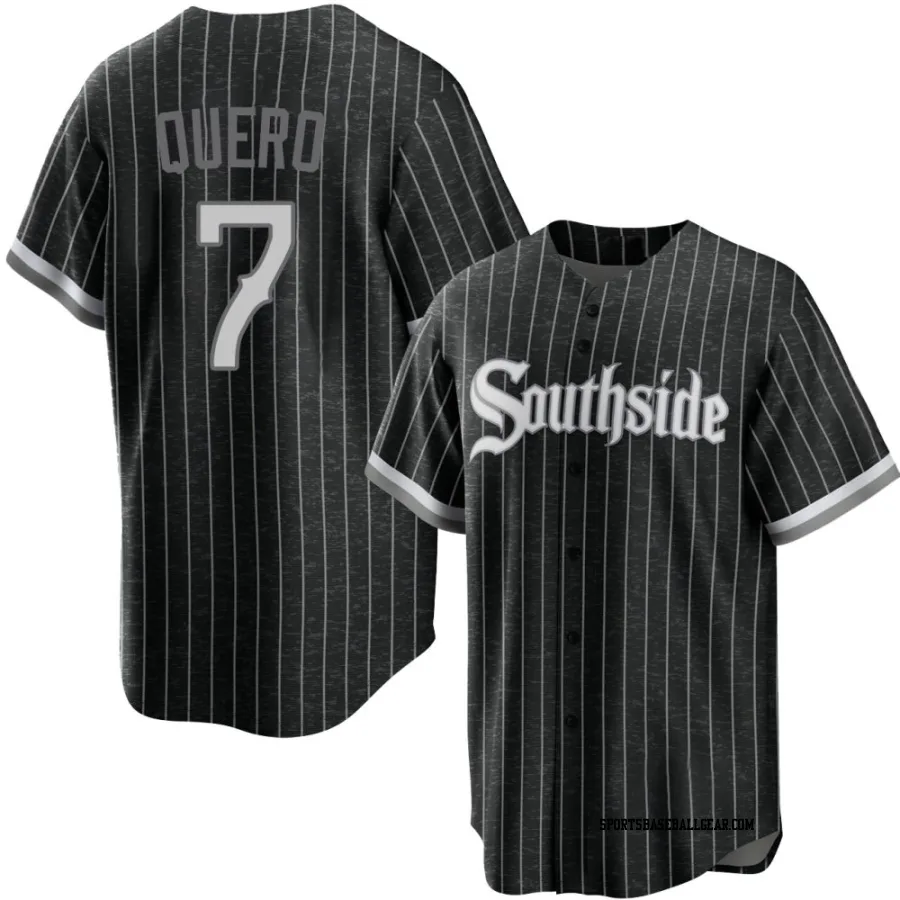 Edgar Quero Men's Chicago White Sox Black Replica 2021 City Connect Jersey