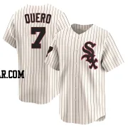 Edgar Quero Men's Chicago White Sox Cream Limited Throwback Cooperstown Jersey