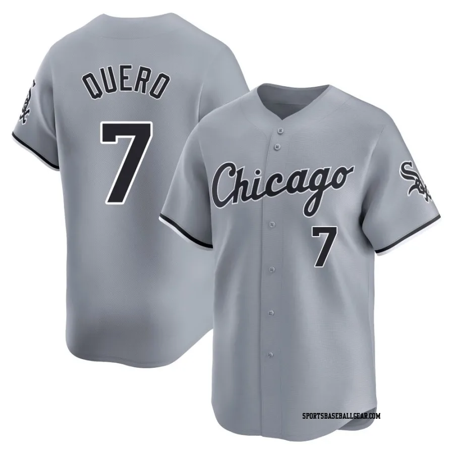 Edgar Quero Men's Chicago White Sox Gray Limited Road Jersey
