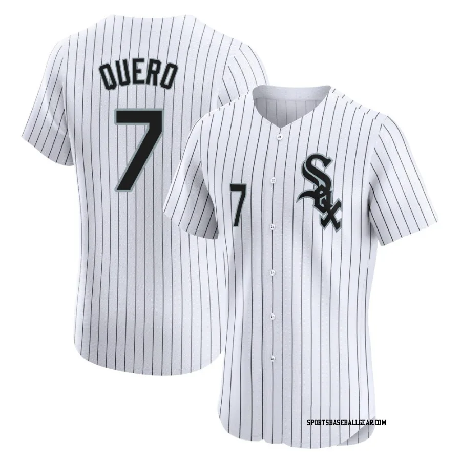 Edgar Quero Men's Chicago White Sox White Elite Home Jersey