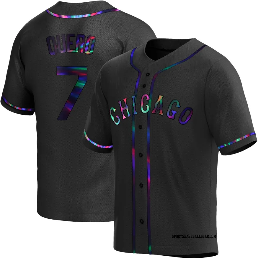 Edgar Quero Youth Chicago White Sox Black Holographic Replica Alternate Jersey