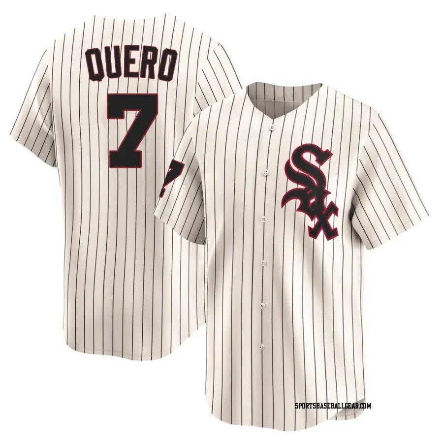 Edgar Quero Youth Chicago White Sox Cream Limited Throwback Cooperstown Jersey