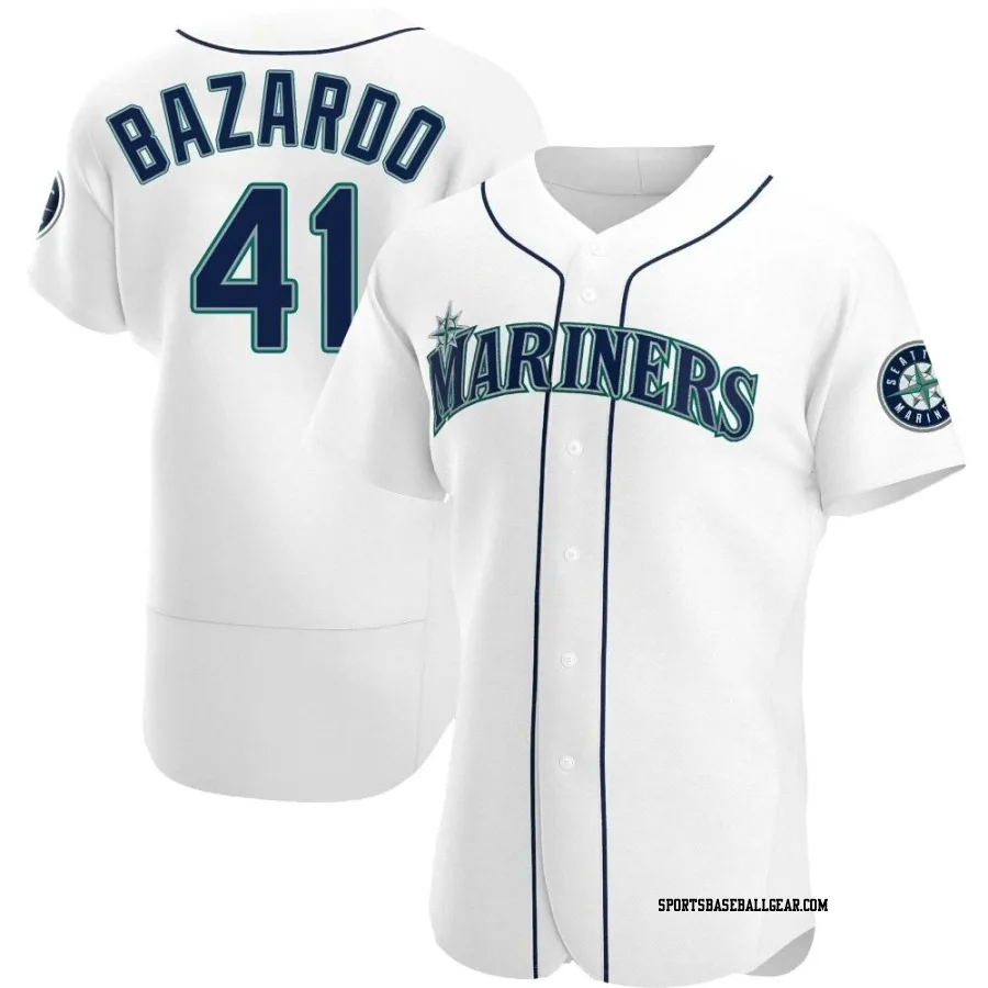 Eduard Bazardo Men's Seattle Mariners White Authentic Home Jersey