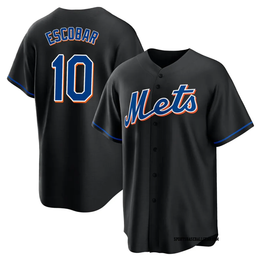 Eduardo Escobar Youth New York Mets Black Replica 2022 Alternate Jersey