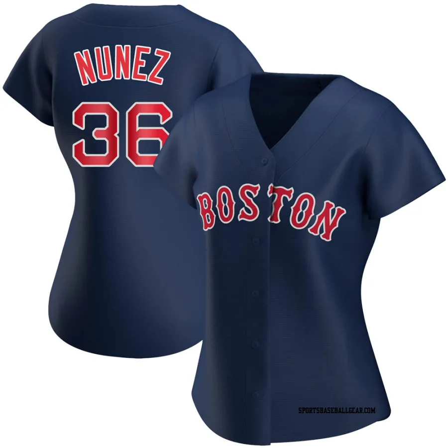 Eduardo Nunez Women's Boston Red Sox Navy Replica Alternate Jersey