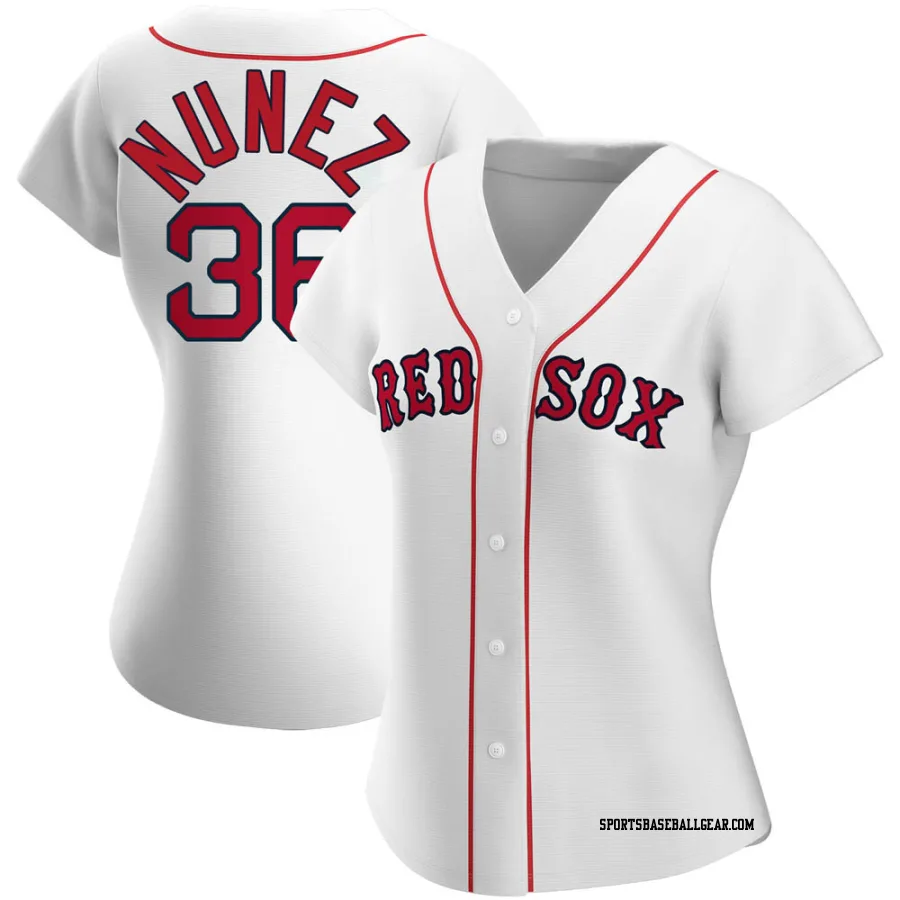 Eduardo Nunez Women's Boston Red Sox White Replica Home Jersey
