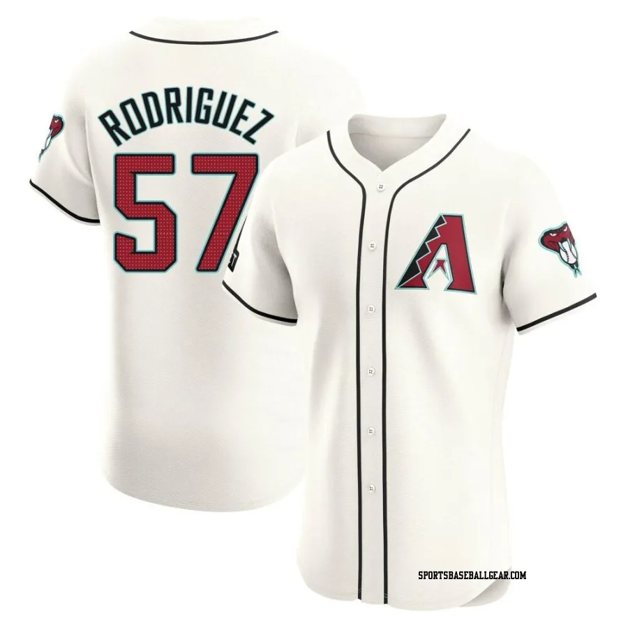 Eduardo Rodriguez Men's Arizona Diamondbacks Cream Elite Home Patch Jersey