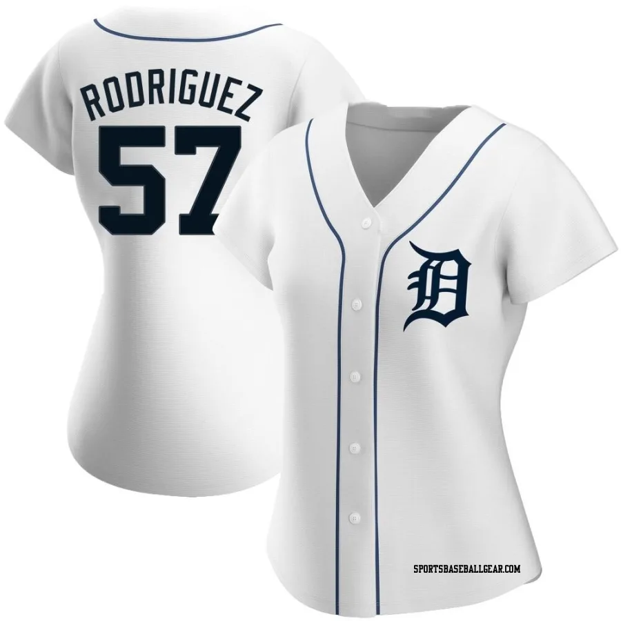 Eduardo Rodriguez Women's Detroit Tigers White Authentic Home Jersey