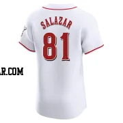 Eduardo Salazar Men's Cincinnati Reds White Elite Home Jersey