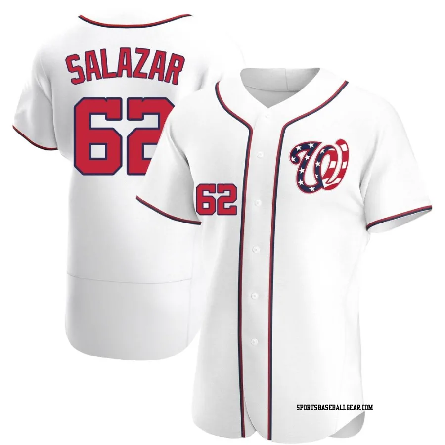 Eduardo Salazar Men's Washington Nationals White Authentic Alternate Jersey