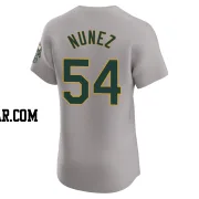 Eduarniel Nunez Men's Oakland Athletics Gray Elite Road Jersey