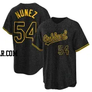 Eduarniel Nunez Youth Oakland Athletics Black Replica Snake Skin City Jersey