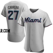 Edward Cabrera Men's Miami Marlins Gray Authentic Road Jersey
