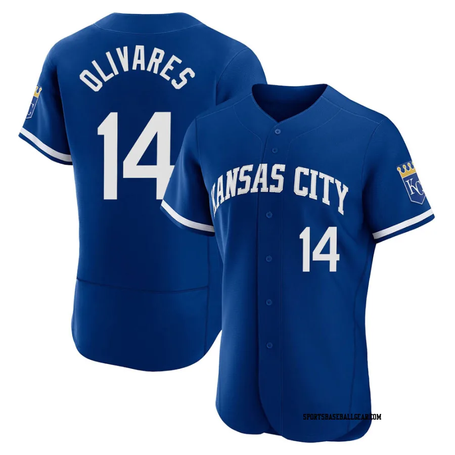 Edward Olivares Men's Kansas City Royals Royal Authentic 2022 Alternate Jersey