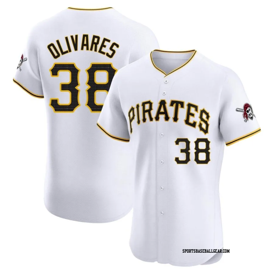 Edward Olivares Men's Pittsburgh Pirates White Elite Home Jersey