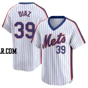 Edwin Diaz Men's New York Mets White Limited Cooperstown Collection Jersey