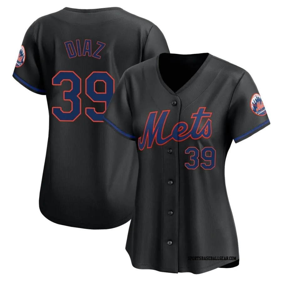 Edwin Diaz Women's New York Mets Black Limited Alternate Jersey