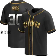 Edwin Rios Youth Chicago Cubs Black Golden Replica Alternate Jersey