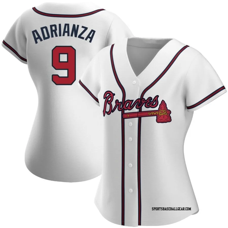 Ehire Adrianza Women's Atlanta Braves White Authentic Home Jersey