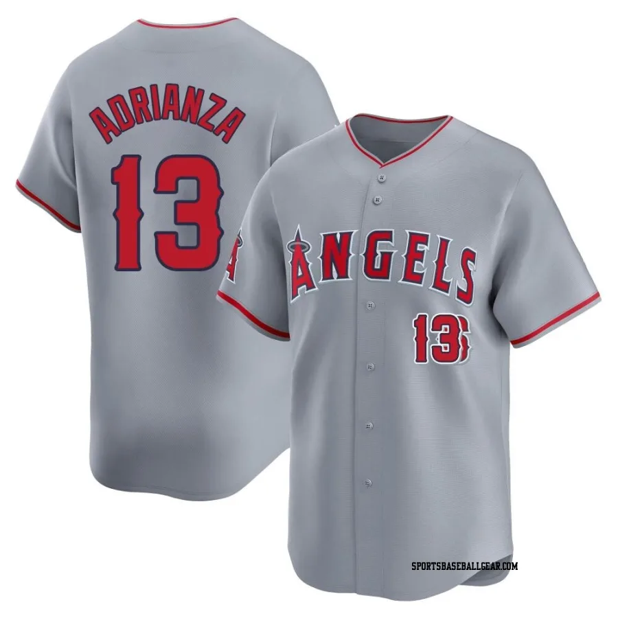 Ehire Adrianza Youth Los Angeles Angels Gray Limited Away Jersey