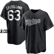 Eiberson Castellano Men's Minnesota Twins Black/White Replica Jersey