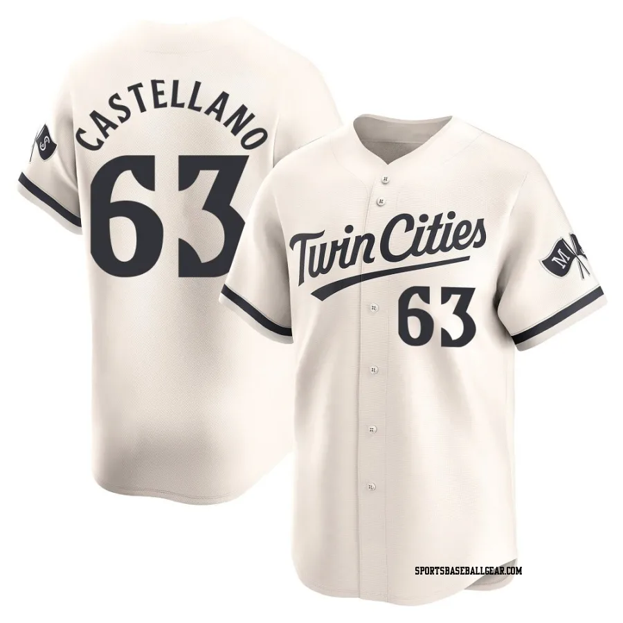 Eiberson Castellano Men's Minnesota Twins Cream Limited Alternate Jersey