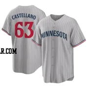 Eiberson Castellano Men's Minnesota Twins Gray Replica Road Jersey
